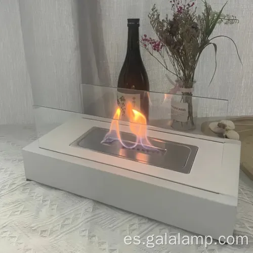 Luz de mesa de chimenea de bioetanol compacta - lámpara sin ventilación